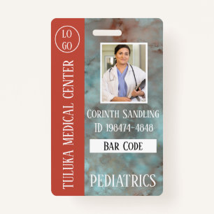 Medica Photo ID Soft Blue Inks ID Badge