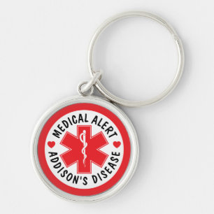 Medical Alert Addison's Disease  - Custom Key Ring