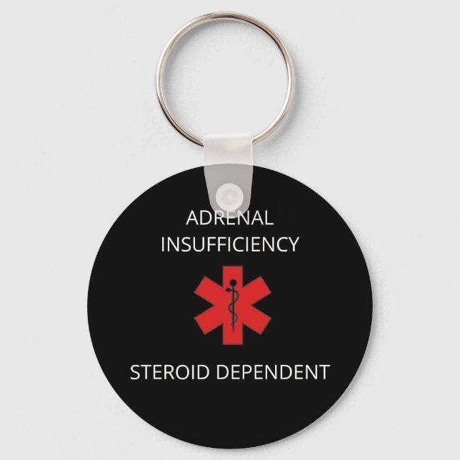 Medical Alert-Adrenal Insufficiency Key Ring (Front)
