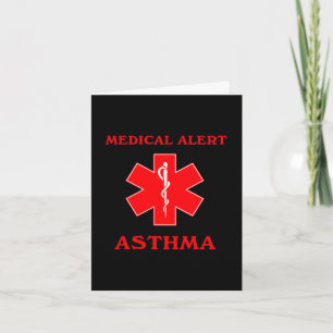 Medical alert asthma card