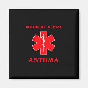 Medical alert asthma magnet