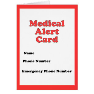 Medical Alert Card