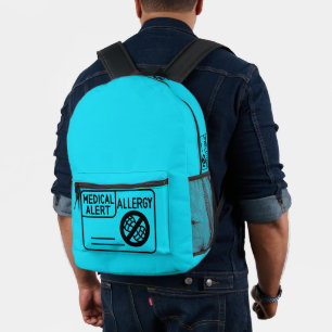 Medical Alert Food Allergy Backpack Adults Kids