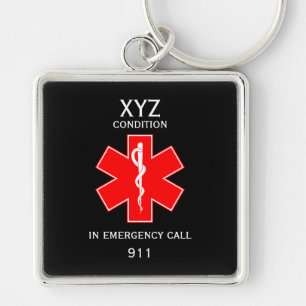 Medical Alert ID Medical Milk Allergy Key Ring