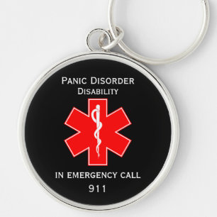 Medical Alert ID Medical Panic Disorder Key Ring