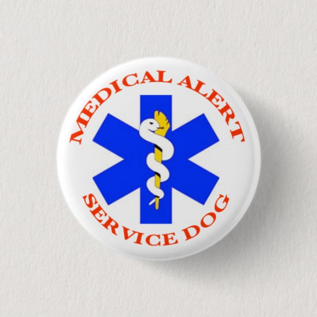 Medical Alert Service Dog button (Front)