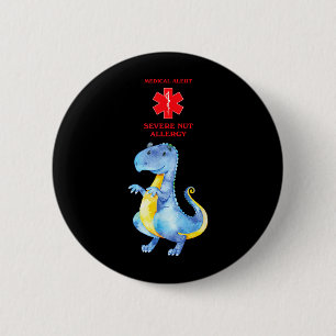 Medical Alert Severe Nut Allergy Awareness With 6 Cm Round Badge