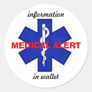 MEDICAL ALERT STICKER