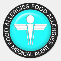 Medical Alert - Teal Classic Round Sticker