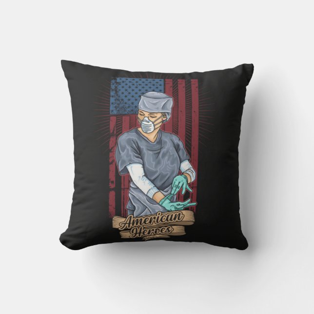 Medical American Heroes Cushion (Front)
