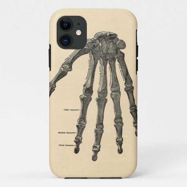 Medical Anatomy Hand Bones iPhone Case (Back)