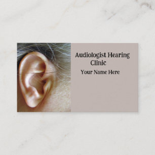 medical appointment hearing aids audiology business card