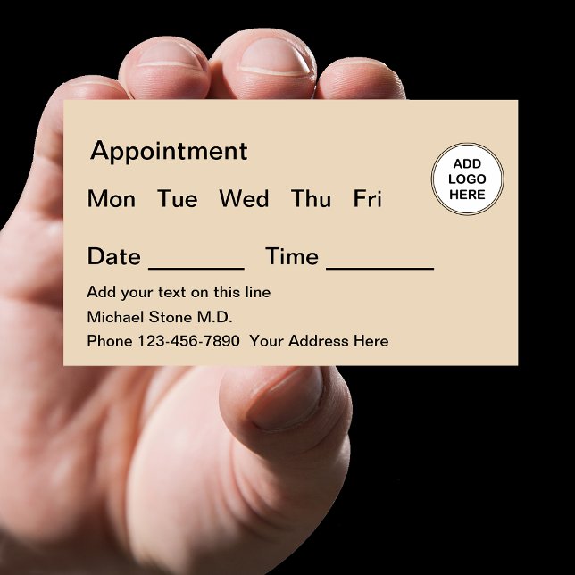 Medical Appointment Reminder Business Card (Creator Uploaded)