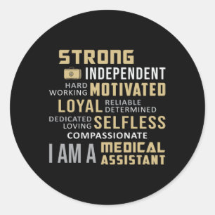 Medical Assistant Assistants Doctor Nurse Funny Classic Round Sticker
