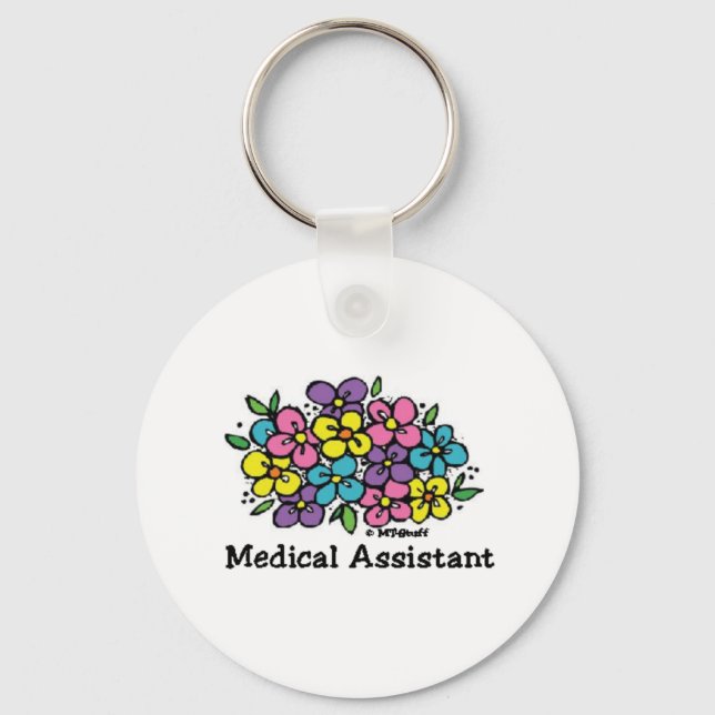 Medical Assistant Blooms Key Ring (Front)