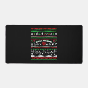 Medical Assistant Christmas Shirt Desk Mat