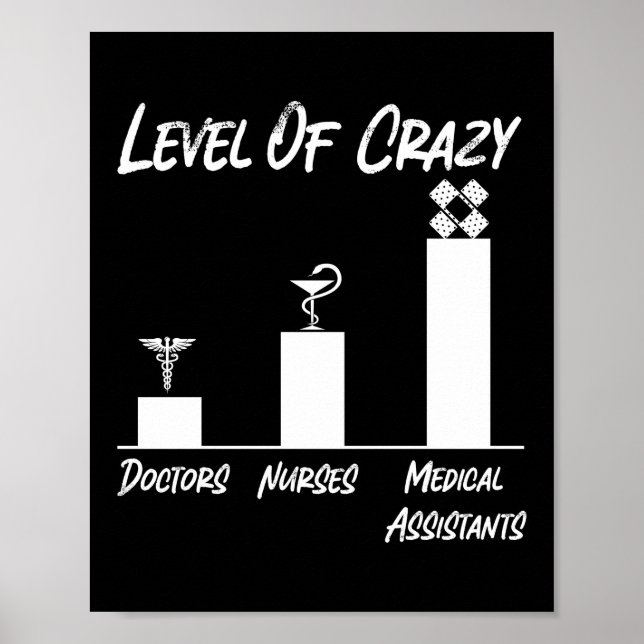 Medical Assistant Cma Level Of Crazy Doctors Poster (Front)