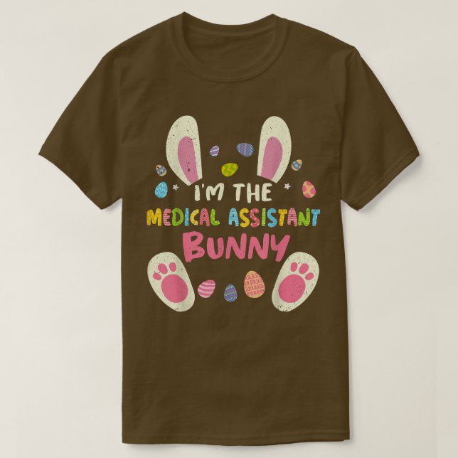 Medical Assistant Easter Family Party Bunny Face C T-Shirt (Design Front)