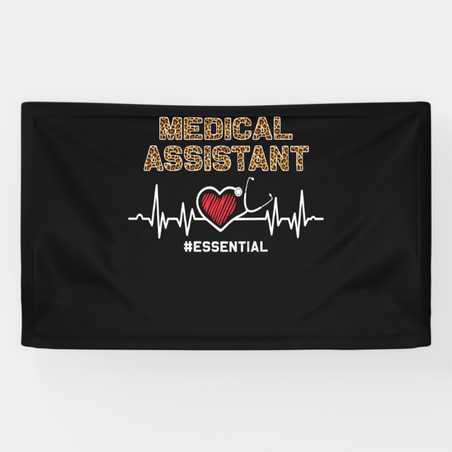 Medical Assistant #Essential Stethoscope Heartbeat Banner (Horizontal)