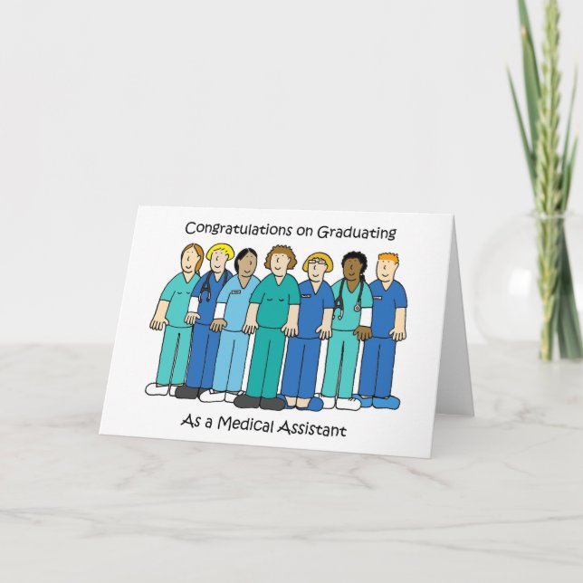 Medical Assistant Graduate Congratulations. Card (Front)