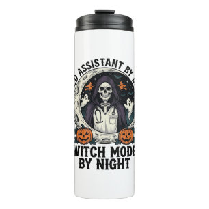 Medical Assistant Halloween Witch Vintage Engravin Thermal Tumbler