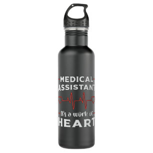 Medical Assistant Heart Doctor Medicine Nurse 710 Ml Water Bottle