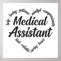 Medical Assistant Heart Word Cloud