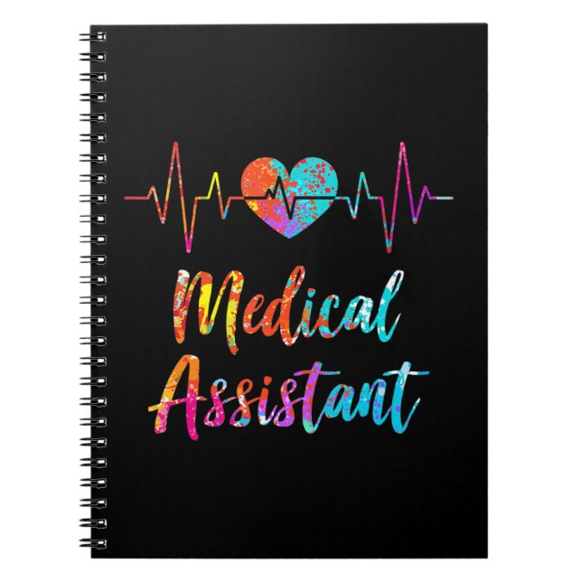 Medical Assistant Heartbeat Nursing Hospital Heart Notebook (Front)
