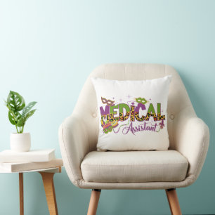 Medical Assistant - Mardi Gras Cushion