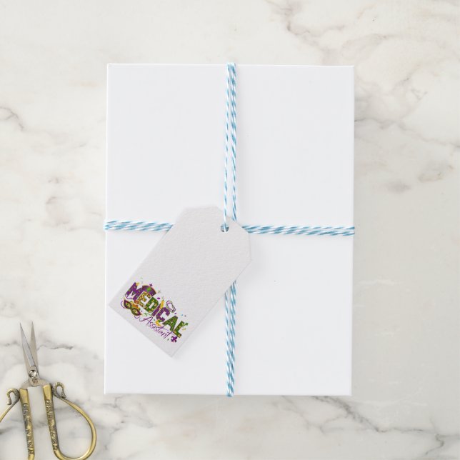 Medical Assistant - Mardi Gras Gift Tags (With Twine)