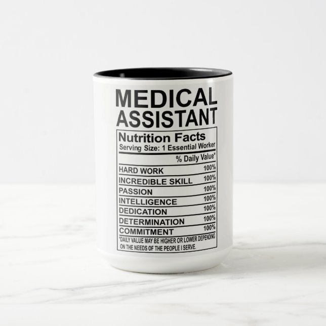 Medical Assistant Nutrition Facts Mug (Center)