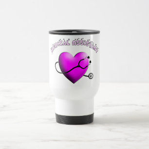 Medical Assistant PINK HEART Design Gifts Travel Mug