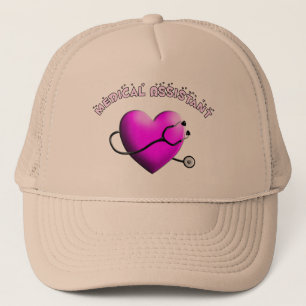 Medical Assistant PINK HEART Design Gifts Trucker Hat