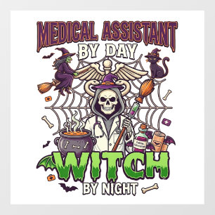Medical Assistant Witch Skeleton Syringe Cauldron
