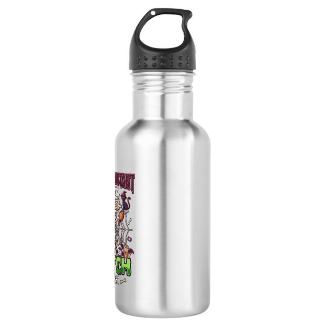Medical Assistant Witch Skeleton Syringe Cauldron  532 Ml Water Bottle (Front)