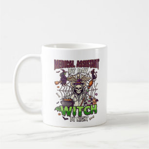 Medical Assistant Witch Skeleton Syringe Cauldron  Coffee Mug