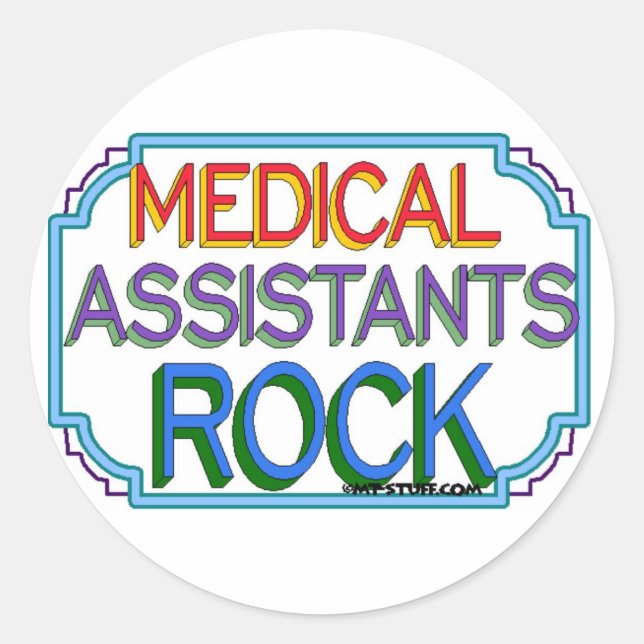 Medical Assistants Rock Classic Round Sticker (Front)