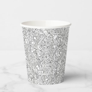 Medical B&W Pattern Paper Cups