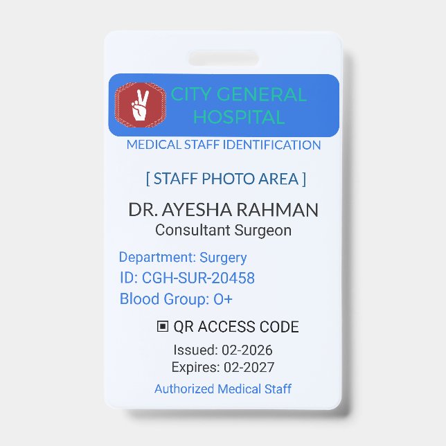 Medical Badge Nurse Badge | Secure ID (Front)