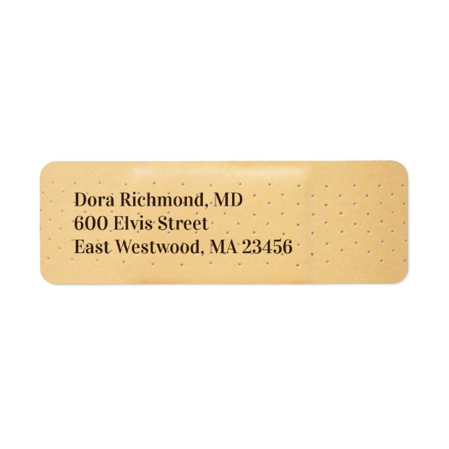 Medical Bandage Return Address Labels (Front)