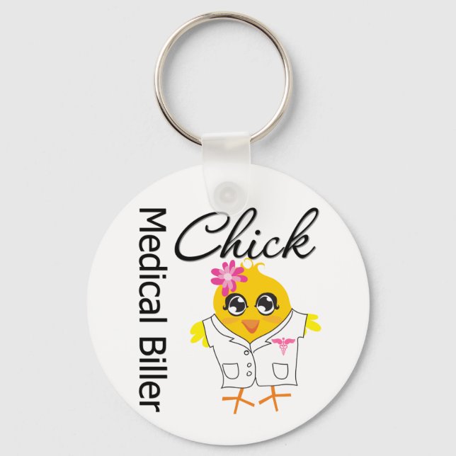 Medical Biller Chick Key Ring (Front)