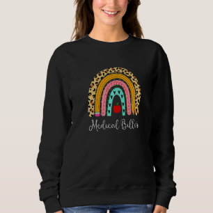 Medical Biller Leopard Rainbow Accounting Back To  Sweatshirt