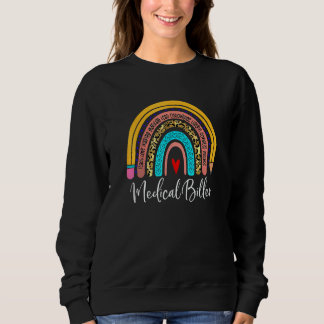 Medical Biller Leopard Rainbow Accounting Back To Sweatshirt