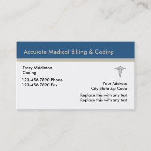 Medical Billing And Coding Services Business Card