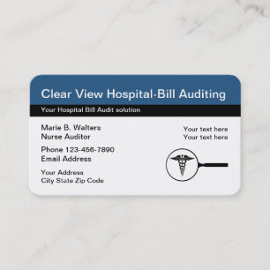 Medical Billing Auditing Service Business Card