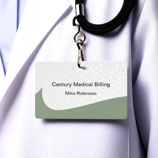 Medical Billing Office Staff Modern Name Badges ID Badge