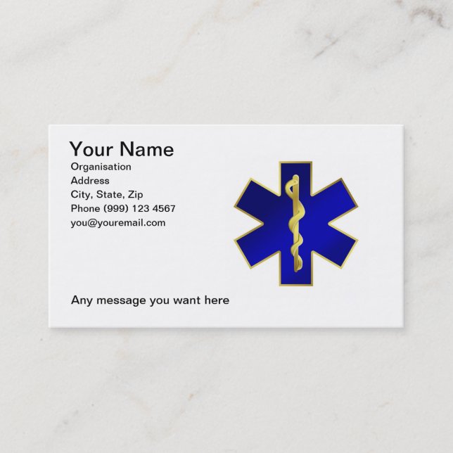 Medical Business card (Front)