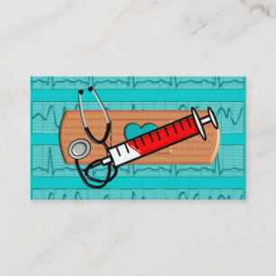 Medical Business Cards Big Bandaid blue II