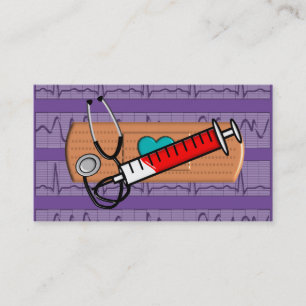 Medical Business Cards Big Bandaid pink IV