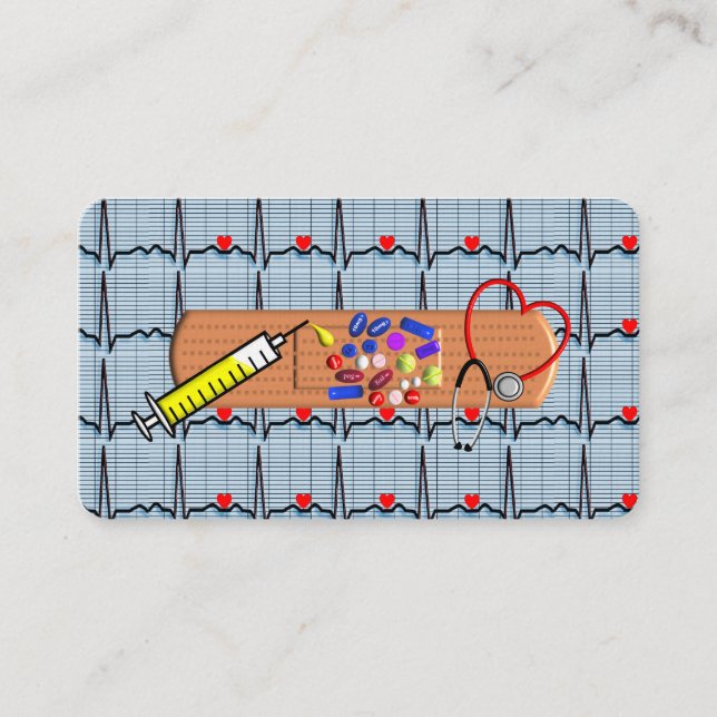 Medical Business Cards EKG Strips (Front)